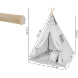 Tipi Tienda Infantil Grande De Juego para Jardin O Interior De Madera Y Lona Nubes Grises - imagen 13