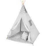Tipi Tienda Infantil Grande De Juego para Jardin O Interior De Madera Y Lona Nubes Grises - imagen 19