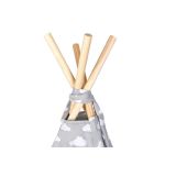 Tipi Tienda Infantil Grande De Juego para Jardin O Interior De Madera Y Lona, color Gris - imagen 13