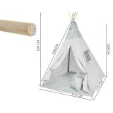 Tipi Tienda Infantil Grande De Juego para Jardin O Interior De Madera Y Lona, color Gris - imagen 43