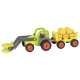 Tractor con carga delantera y vagón