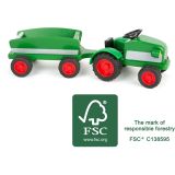 Tractor de madera Verde - Woodfriends