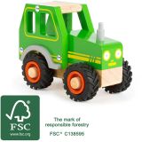 Pequeño tractor de madera - Juguete infantil - imagen 4