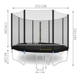 Cama elástica Trampolín para Jardín con Red exterior y 4 patas , 305 cm - imagen 19