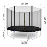 Cama elástica Trampolín para Jardín con Red exterior y 4 patas , 305 cm - imagen 43