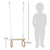 Trapecio con anillos de gimnasia de madera - imagen 25