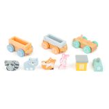 Tren de madera en colores pastel - Legler 