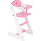 Trona de madera para Muñecas Rosa y Blanca
