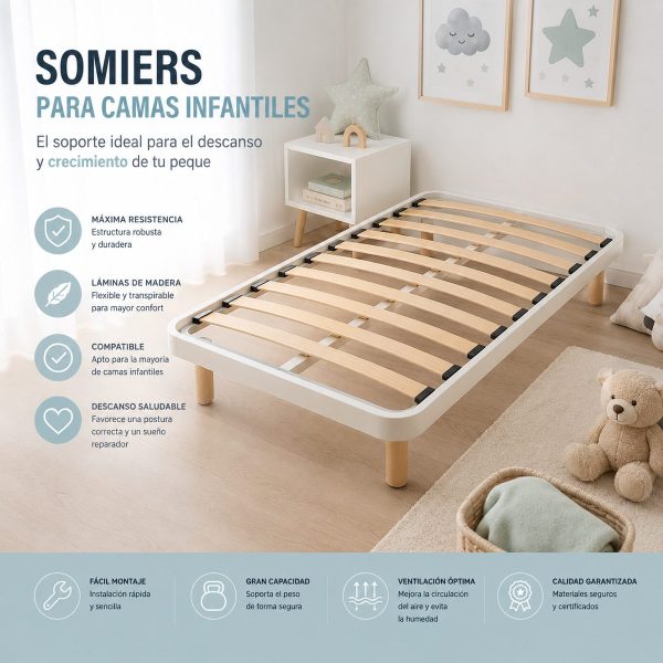 Somier de láminas para cama infantil