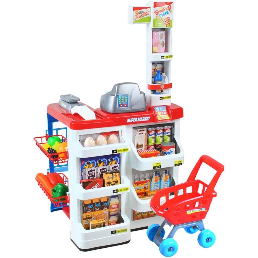 Supermercado de juguete , incluye carrito la compra - Shopmami