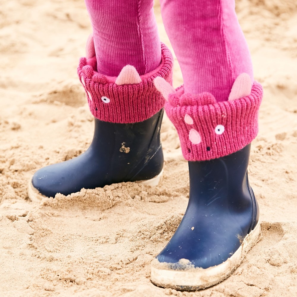 Forro Botas Agua Niña Dinosaurio Rosa - Shopmami