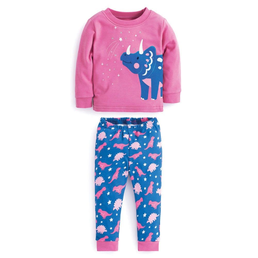 Pijama invierno Niña Dinosaurio Brilla Oscuridad - Shopmami