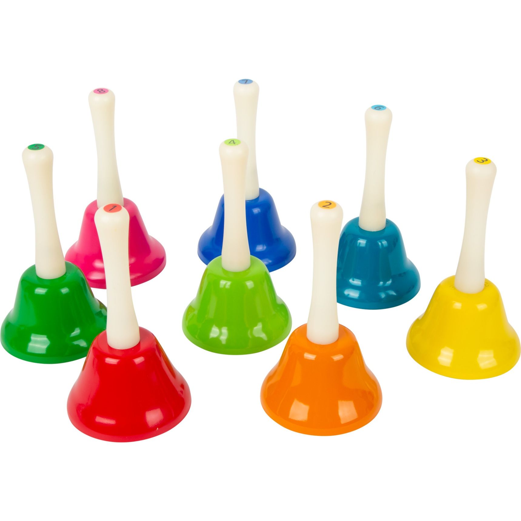 8 piezas de campanas de mano coloridas, instrumento Musical, campanas de  mano, juguetes musicales, conjunto de campanas musicales para vacaciones,  perfke Campanas musicales
