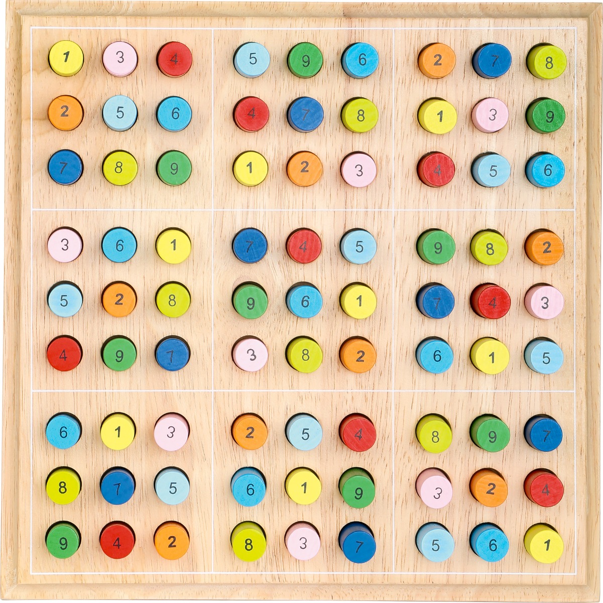 Sudoku - Juguete De Madera - A Partir De 6 Años