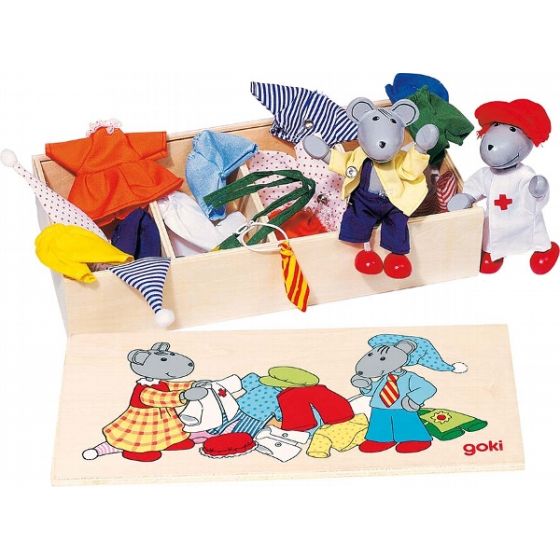 Caja de ropa de los ratones Lia y Luca, de Goki