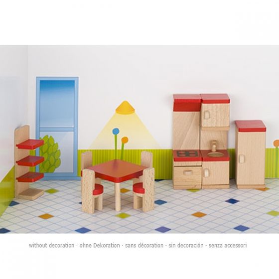 Set de 9 muebles de cocina para casa de muñecas, de Goki