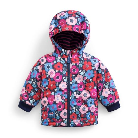 Abrigo polar y reversible para Niña Estampado Flores