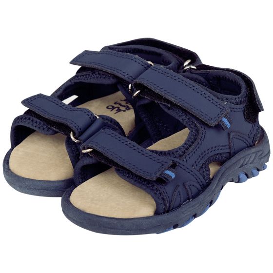 Sandalia de Piel para Niño y Bebé - Color Azul Marino