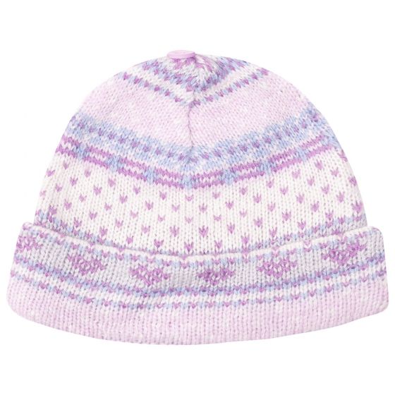 Gorro de Bebé fabricado en Lana y  Cachemir en color Rosa