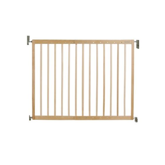 Puerta de seguridad extensible para bebés de madera Lindam