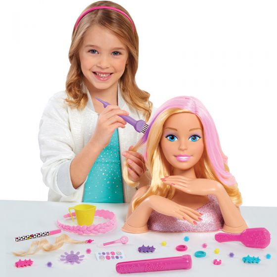 Busto Peinable Barbie color y Estilo Deluxe