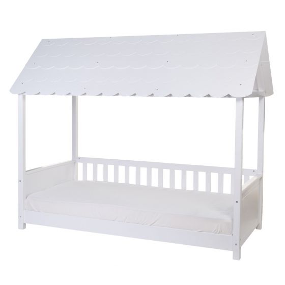 Cama infantil con Techo 90 x 200 cm , madera Blanca - Childhome