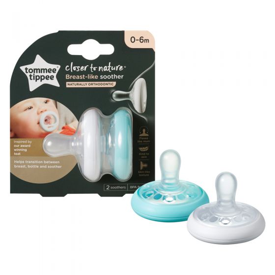 Chupete con forma de Pecho 0 a 6 meses - Tommee Tippee - 2 Unidades