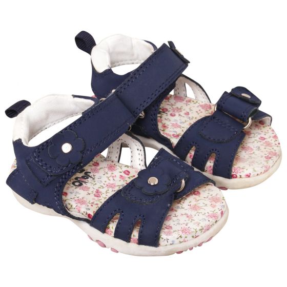 Sandalias de Piel para Niñas y Bebés - Color Azul Marino