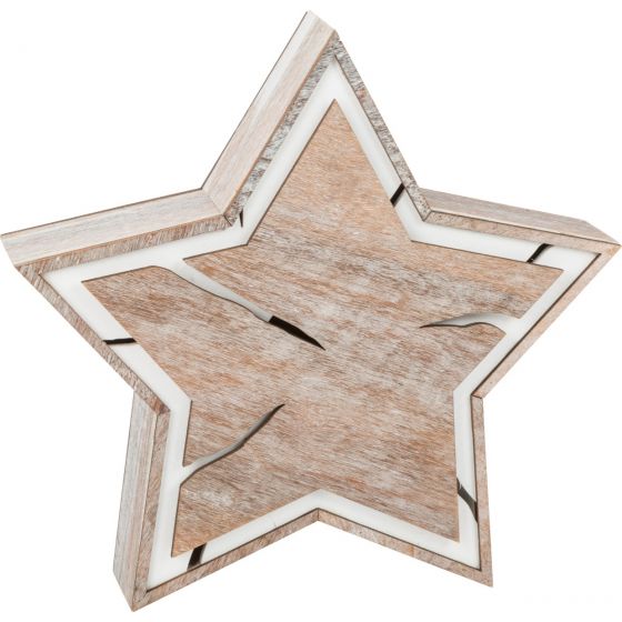 Estrella brillante, diseño corteza de árbol, compacto