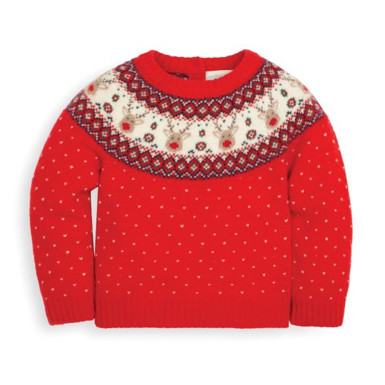 Jersey Rojo de Lana para Renos - Especial Navidad - Shopmami