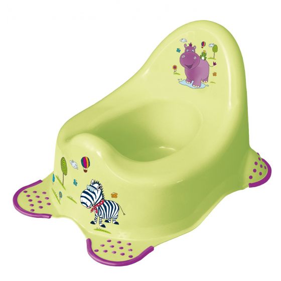 Orinal Infantil con Diseño de Hipopótamo en Color Verde