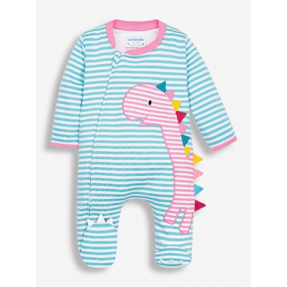 Pijama de Bebé Dinosaurios con cremallera , color huevo de pato