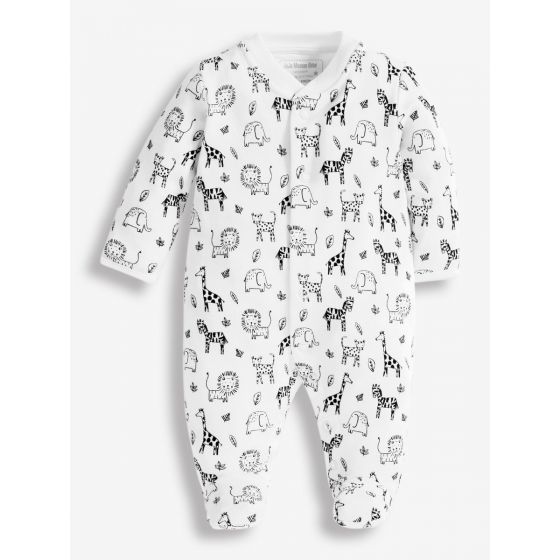 Pijama para Bebés Blanco y Negro Safari