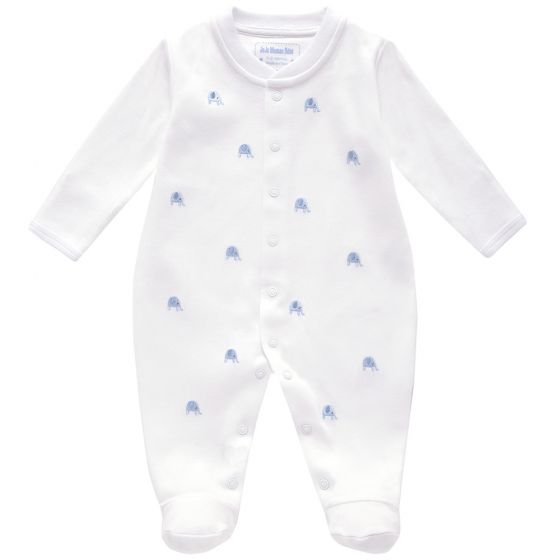 Pijama Bordado Bebés - Elefantes Azules