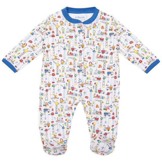 Pijama para Bebés Estampado de Camiones, gruas 