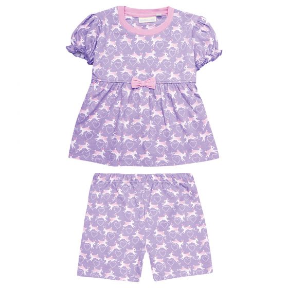 Pijama Corto para Niña Lila