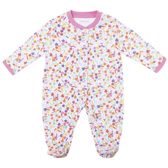 Pijama para bebés en color Rosa con estampado de Confeti