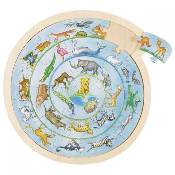 Puzzle circular Animales Goki 