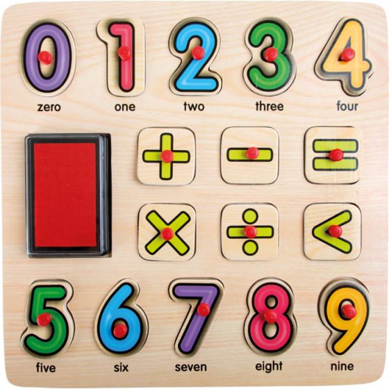 Puzzle de números de madera