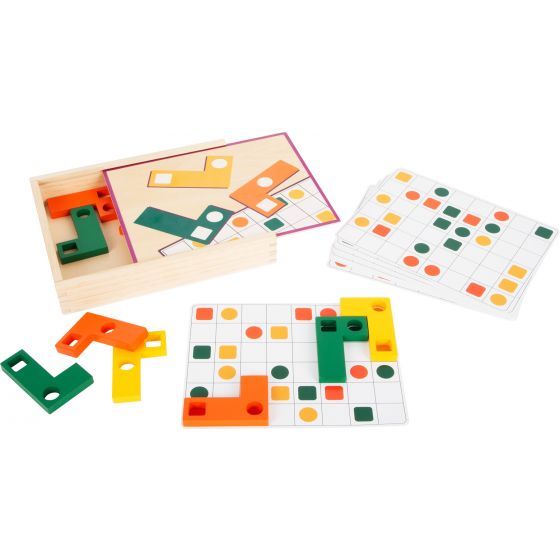 Puzzle educativo de madera Tetris