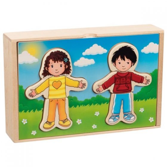 Puzzle para vestir niño y niña