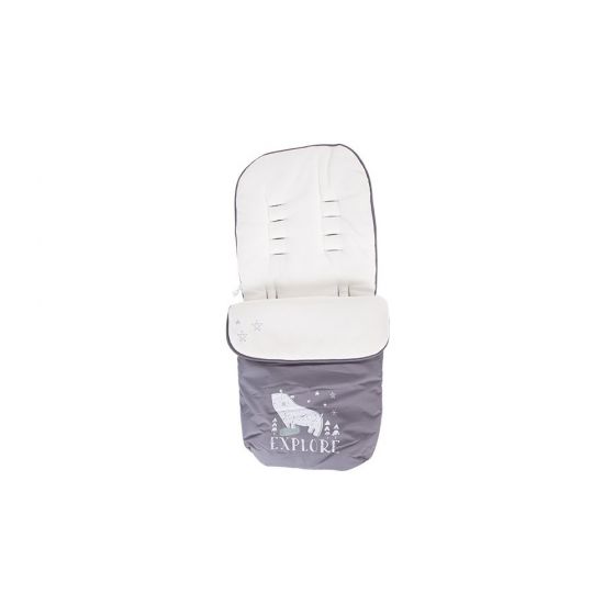 Saco polar cubre pies para Cochecito bebé Bear Gris , Kikkaboo