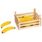 Caja de madera con plátanos, de Goki