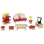 Set de 13 piezas de muebles de salón para casa de muñecas, de Goki2