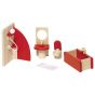Set de 5 piezas de muebles de baño en madera de haya para casa de muñecas, de Goki2
