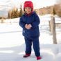 Abrigo polar y reversible para Niños a rayas azules y rojas