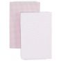 Set de 2 sábanas bajeras para Minicuna , Colección Vichy rosa Cambrass