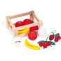 Caja de frutas y verduras Mercado semanal , Juguete de madera