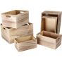 Cajas de madera en color Natural - Set de 6 Unidades