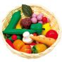 Cesta de frutas y verduras de juguete , 25 piezas